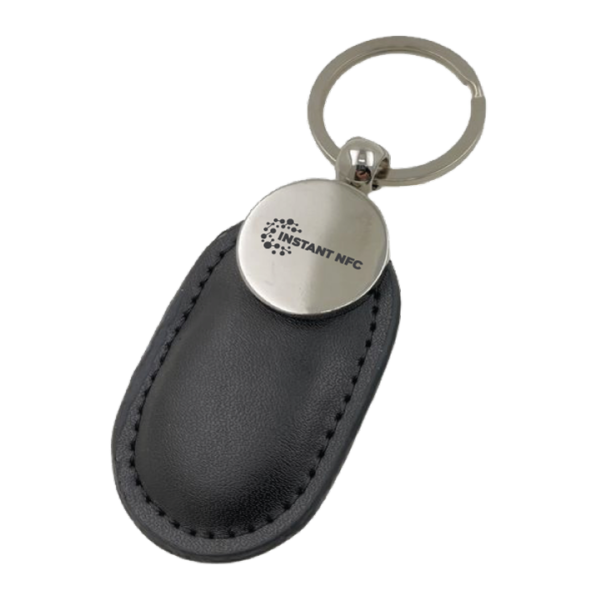 Porte clés en cuir avec technologie NFC