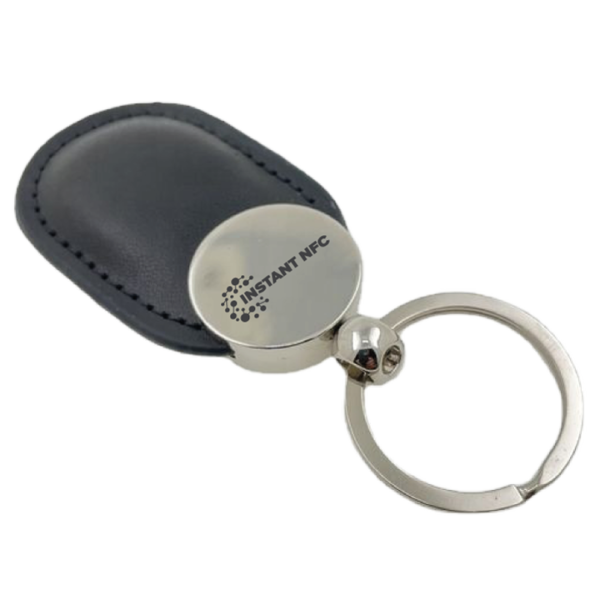 Porte clés en cuir avec technologie NFC